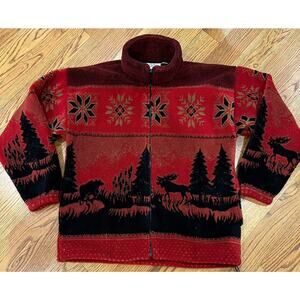 Vintage Outdoor Trading Co 1/4 Zip Pile Sherpa Fleece Size Medium Made In USA